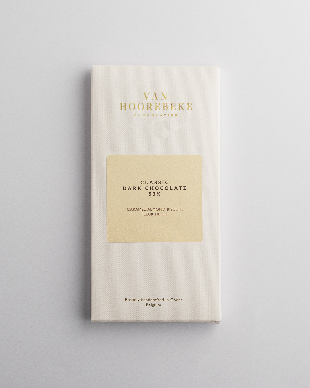 Caramel, almond biscuit, fleur de sel & dark chocolate